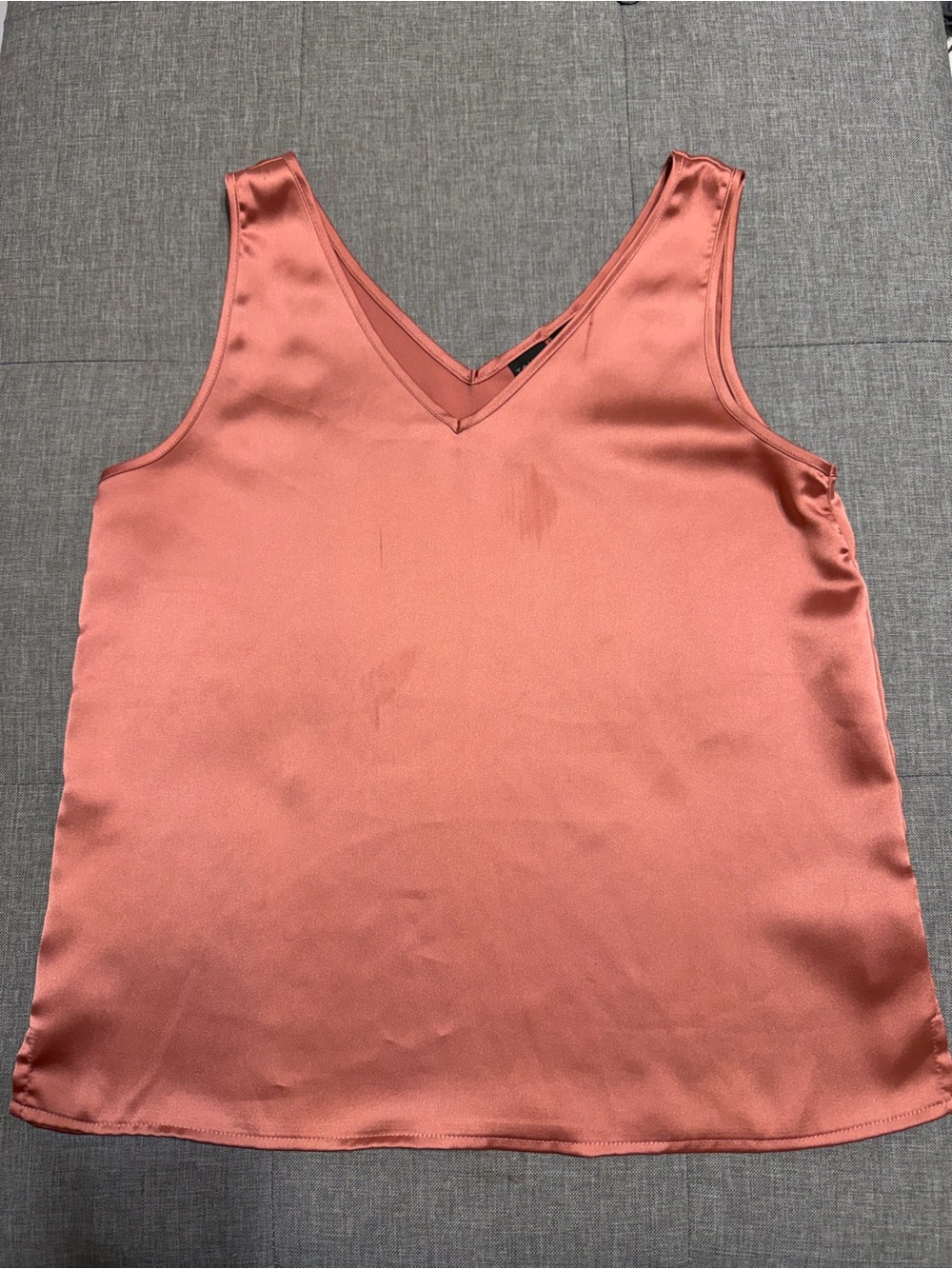 Tahari Satin V-Neck Camisole in Dusty Rose